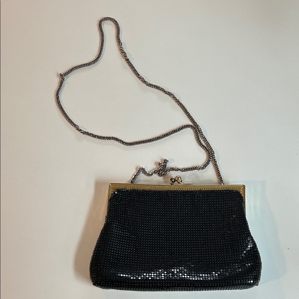 Vintage Elegant Black Chain/Clutch Evening Bag